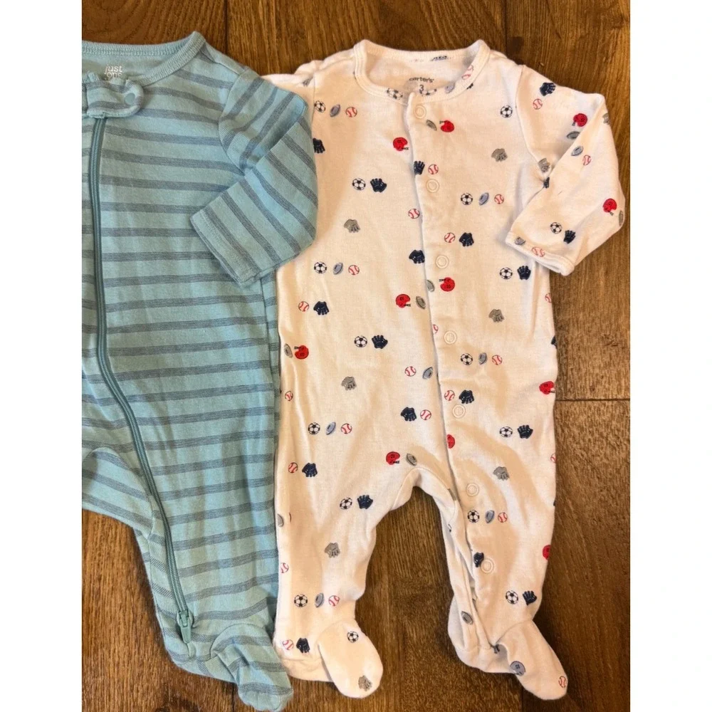 Baby Sleepers Boy 3 Months Outfits Clothes Carter's Sleep N Plays Rompers Footed